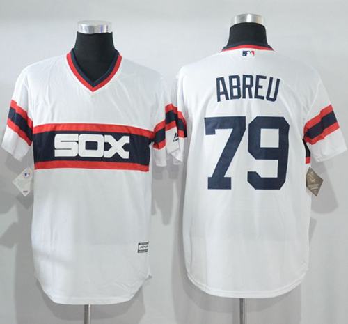White Sox #79 Jose Abreu White New Cool Base Alternate Home Stitched MLB Jersey